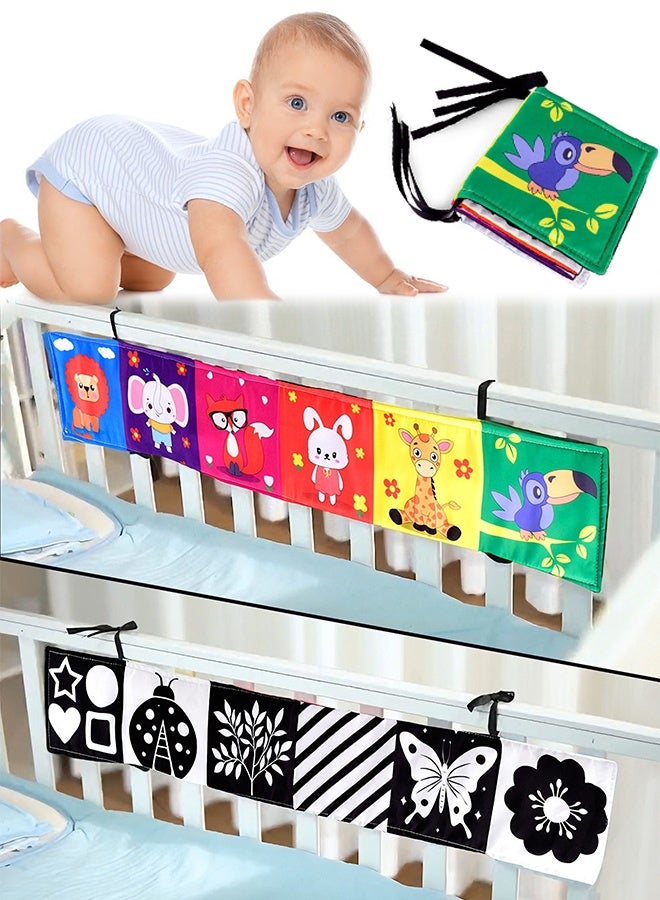 كتب قماشية تعليمية ناعمة للأطفال بتصميم مزدوج الجوانب، مصنوعة من قماش غير سام، ألعاب أطفال من عمر 0-6-12 شهرًا، هدايا للأولاد والبنات، ألعاب وقت الاستلقاء على البطن للأطفال من عمر 0-3-6 أشهر، كتب أطفال ناعمة عالية التباين باللونين الأبيض والأسود من عمر 0-6 أشهر، ألعاب مونتيسوري الحسية للأطفال من عمر 6-12 شهرًا، كتب قماشية مطبوعة رقميًا محشوة بحشوة ناعمة وخفيفة للأطفال - Image 1